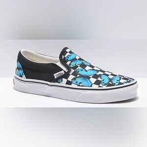 Vans Slip-On Butterfly Checkered Skate Shoes
